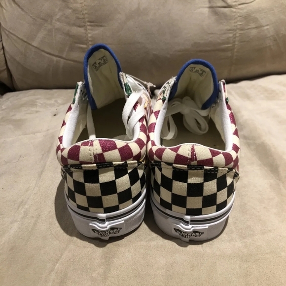 Vans Old Skool Women 7 Glitter Checkered Multicolored VNOA4U3B1HP - Picture 3 of 7